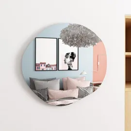 Albatros International Albatros Spiegel Schwarz, Glas, Mode, Rund, 76x4x80 cm Spiegel