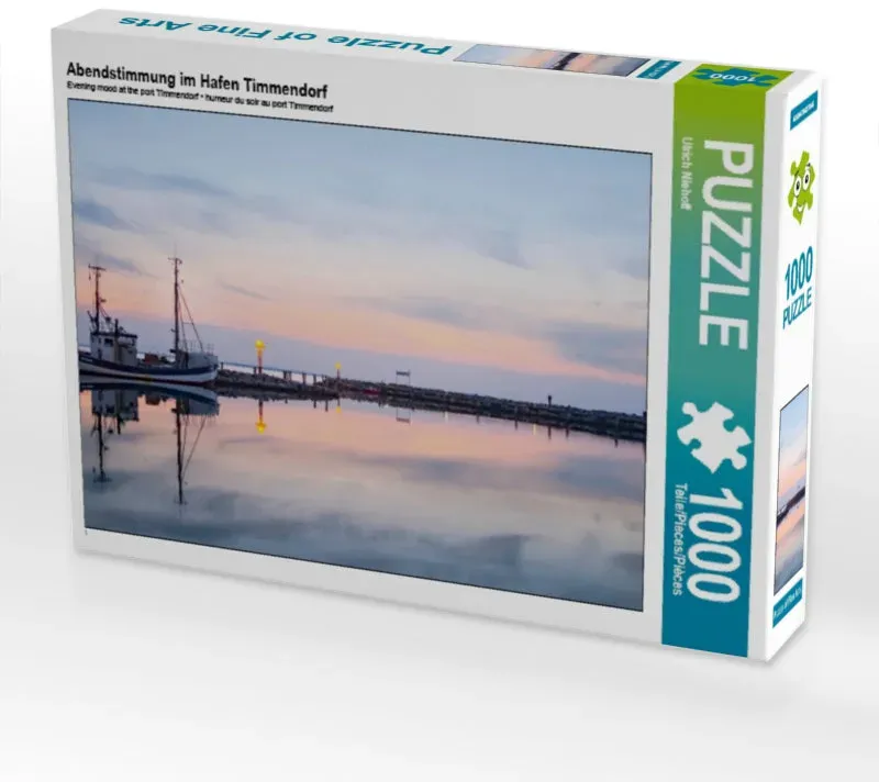 Abendstimmung im Hafen Timmendorf - CALVENDO Foto-Puzzle - 1000 Teile