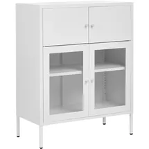 Beliani Vitrine ESHOLT 80 x 40 x 102 cm Weiß
