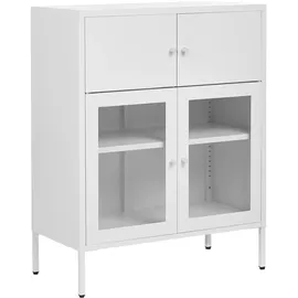 Beliani Vitrine ESHOLT 80 x 40 x 102 cm Weiß