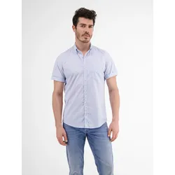 Kurzarmhemd, geometrisch gemustert - Sky Blue - S
