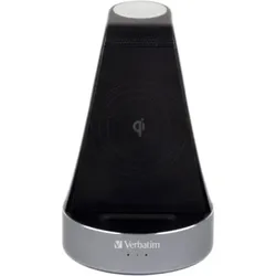 Ladestation WCS-01 Aluminium 2-in-1 Qi MFi Wireless+Apple Watch Charger schwarz/silber
