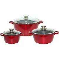 ELO Rubino Topf-Set 3-tlg. Aluguss mit Glasdeckeln