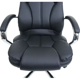 Mendler Kansas XXL Chefsessel Kunstleder Schwarz