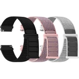 TumpCez Nylon Uhrenarmbänder,16mm 18mm 20mm 22mm Schnellverschluss Armband Fabric Aatmungsaktive Gewebte Verstellbare Ersatzband Sport Ersatzarmband für Herren Damen(3 Stück)