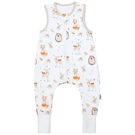 TupTam Sommerschlafsack Baby mit Beinen– Leichter Schlafsack Baby Sommer 0.5 TOG, OEKO-TEX, Farbe: Waldtiere/Igel/Rehe, Größe: 80-86 - 80-86