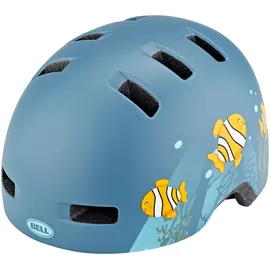 Bell Helme Bell Unisex Jugend Lil Ripper Fahrradhelme, Matte Gray/Blue Fish, Einheitsgröße