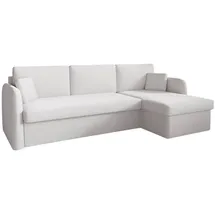 m-punkt Ecksofa NICE Abriamo Boucle Ecru Hell mit Bettfunktion und Bettkasten Bett Sofa