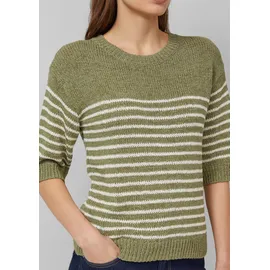 s.Oliver Gestreifter Strickpullover grün 46