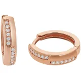 Amor Creolen 925 (Sterlingsilber), mit Zirkonia synth.,