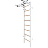 BenchK BenchK® Sprossenwand 221 mit Klimmzugstange, Weiß - Weiß