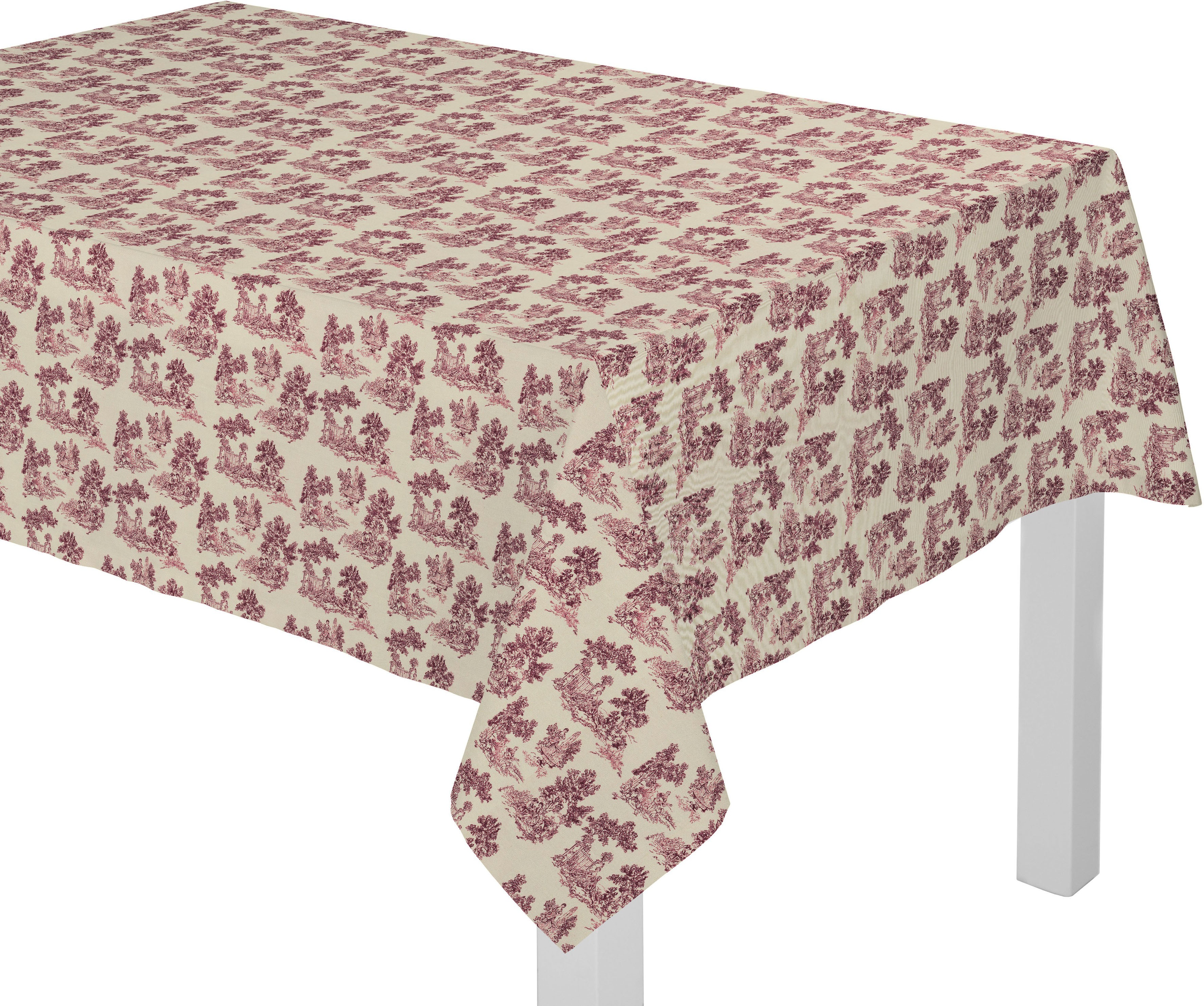 Tischdecke ADAM "Good Old Days" Tischdecken Gr. B/L: 190 cm x 130 cm, 1 St., rechteckig, rot (dunkelrot, natur) Tischdecken