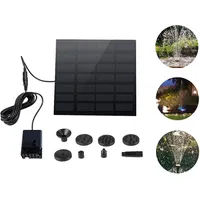 1,5-w-solar-gartenbrunnen, 6 Wasserstrahlen, Schwimmpumpe, Ideal Für Gartenteiche Und Vogeltränken (strahlhöhe 85 Cm)