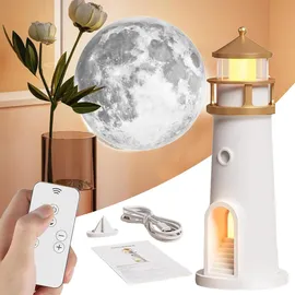 huikuangeu Leuchtturm Deko Lampe, - LED Projektion, mit Fernbedienung, Und Bluetooth - Leuchtfeuer Geschenk für Schlafzimmer, Wohnzimmer, Weihnachten, Geburtstag
