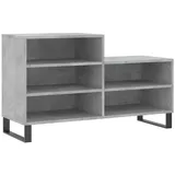 furnicato Schuhschrank Betongrau 102 x 36 x 60 cm aus Holzwerkstoff und Metall (1-St) grau