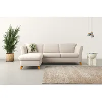 Ecksofa HOME AFFAIRE "Trelleborg L-Form", grau (elephant), B:249cm H:86cm T:162cm, 100% Polyester, Sofas, Federkern-Polsterung, wahlweise mit Bettfunktion und Bettkasten