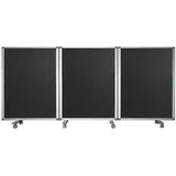 Karat Doppelseitige Trennwand Mobile und Faltbare Stellwand aus Filz 270 x 120 cm