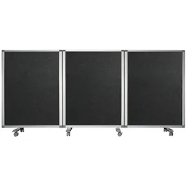 Karat Doppelseitige Trennwand Mobile und Faltbare Stellwand aus Filz 270 x 120 cm