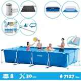 Intex Intex-Schwimmbecken mit rechteckigem Rahmen – 450 x 220 x 84 cm – Blau – im Lieferumfang enthalten Accessoire CB97