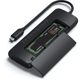 Satechi USB-C Hybrid Multiport Adapter mit SSD Steckplatz Schwarz