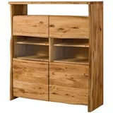 Massivmoebel24 Highboard 131 x 147 x 45 cm Beige