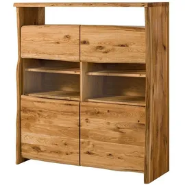Massivmoebel24 Highboard 131 x 147 x 45 cm Beige