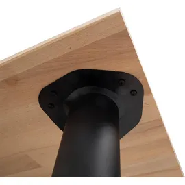 MS Beschläge Möbelfuß 4er Set 710 mm Schwarz matt