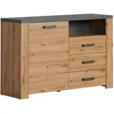 trendteam Follow Sideboard 127 x 83 x 40 cm Mehrfarbig