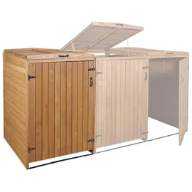 Proregal Mülltonnenverkleidung 126 x 80 x 98 cm braun