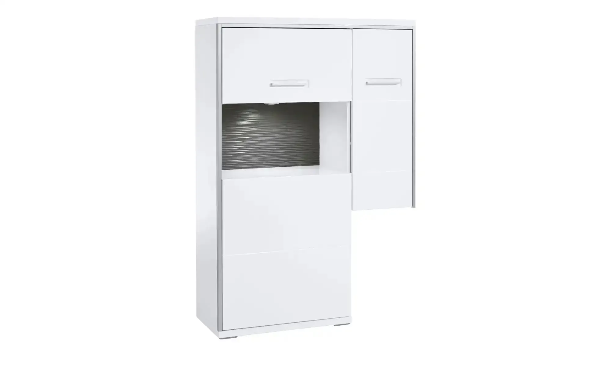 uno Anstell-Highboard  Setto , weiß , Maße (cm): B: 94 H: 137 T: 38.0