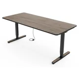 Yaasa Schreibtisch Desk Pro 160 x 80 cm Eiche dunkel/Schwarz