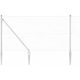 vidaXL Zaunpfosten 25 x 100 cm Silber/Verzinkt