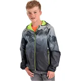 KILLTEC Outdoorjacke KILLTEC "Lyse BYS JCKT B", Jungen, Gr. 164, schwarz, Obermaterial: 100% Polyester;Futter: 100% Polyester, Jacken Outdoorjacke, Leichte, wasserdichte Kinderjacke, klein verpackbar, cooles Muster