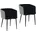 Design-Stuhl schwarz-weiß 2er Set