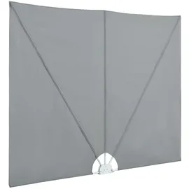vidaXL Seitenmarkise 240 x 160 cm Grau Polyester