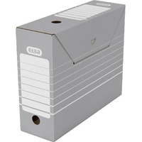 Elba Archivschachtel tric 100552039 9,5x26,5X34cm Pappe grau-weiß