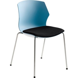 Mayer Sitzmöbel Stapelstuhl Stapelstuhl myPRIMO, stapelbar blau|grau|schwarz