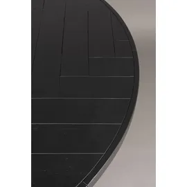 Dutchbone Esstisch CLASS BLACK mit Fischgrät Platte rund Ø 120 cm von DutchBone - Schwarz