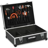 vidaXL Werkzeugkoffer 46 x 33 x 16 cm Schwarz Aluminium