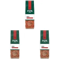 Fuchs Gewürze - Chiliflocken im recyclebaren Nachfüllbeutel - 50 g (Packung mit 3)