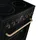 Gorenje Elektrostandherd mit Glaskeramik-Kochfeld/Retro Design / 50cm / 70 Liter/Gentle Close/Schnellaufheizung/AirFry/ExtraSteam/Pizzamodus/AquaClean/schwarz