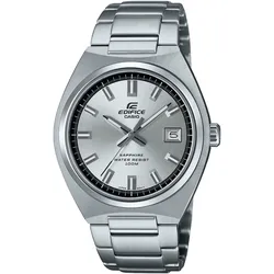 Quarzuhr CASIO EDIFICE, grau, edelstahlfarben, Armbanduhren, Herren, Armbanduhr, Herrenuhr, Edelstahlarmband, analog, Tag, Neo-Display