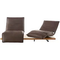Koinor Zweisitzer-Sofa, Dunkelbraun, Metall, Echtleder, Anilinleder, Balkeneiche, furniert, Uni, 2-Sitzer, 240x63x115 cm, Dgm, DIN EN ISO 9001, Made in Germany, Goldenes M, Typenauswahl, Lederauswahl, Stoffauswahl, Hocker erhältlich, Rücken echt, individuell planbar, motorische Relaxfunktion, Wohnzimmer, Sofas & Couches, Sofas, Ledersofas
