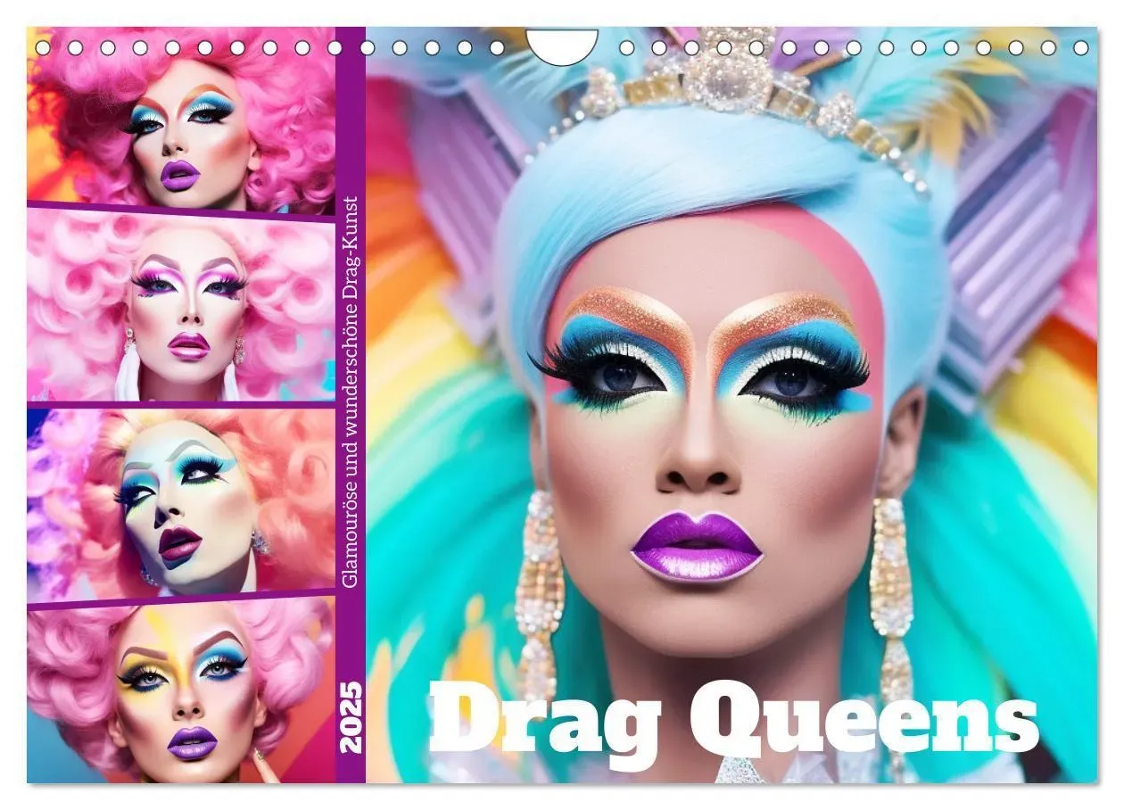 Drag Queens. Glamouröse Und Wunderschöne Drag-Kunst (Wandkalender 2025 Din A4 Quer)  Calvendo Monatskalender