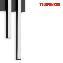 Telefunken Außenwandleuchte 2-flammig Kunststoff, Metall 47 x 15,5 x 4,2 cm inkl. IP44 spritzwassergeschützt schwarz