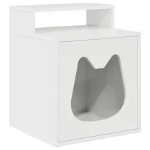 vidaXL Katzenhaus Glänzend 42,5 x 40 x 53,5 cm Weiß