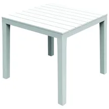 PROGARDEN Bali Gartentisch 78 x 78 x 72 cm Weiß