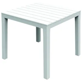 PROGARDEN Bali Gartentisch 78 x 78 x 72 cm Weiß