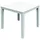 PROGARDEN Bali Gartentisch 78 x 78 x 72 cm Weiß