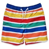 Toby Tiger Badeshorts Schwimmshorts mit Happy Streifen bunt 98